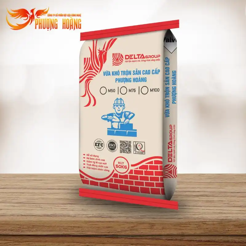 Vữa Khô Trộn Sẵn Cao Cấp Phượng Hoàng - 50kg